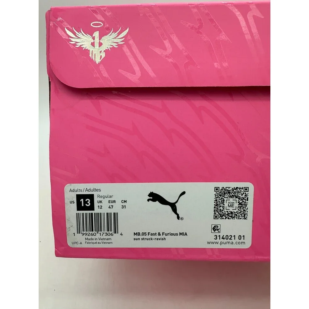 Puma MB.05 X Lamelo Ball Men's Size 13 Fast & Furious Pink Shoes 314021 01
